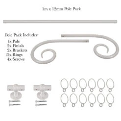 1m 12mm Crook Pack In Clay -CURTAINS accessories Sale 825cl 20