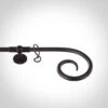 1.5m 12mm Crook Pack In Matt Black
