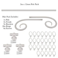 2m 12mm Crook Pack In Clay -CURTAINS accessories Sale 827cl 20
