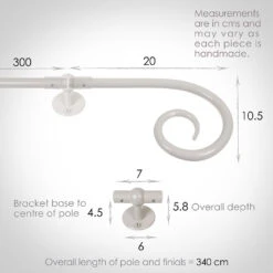 3m 12mm Crook Pack In Clay -CURTAINS accessories Sale 828cl 13