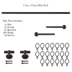 1.5m 12mm Cannonball Pack In Beeswax -CURTAINS accessories Sale 830bw 20