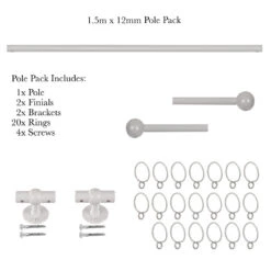 1.5m 12mm Cannonball Pack In Clay 7 1.5m 12mm Cannonball Pack In Clay -CURTAINS accessories Sale 830cl 20