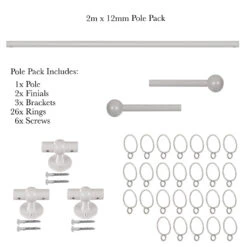 2m 12mm Cannonball Pack In Clay -CURTAINS accessories Sale 831cl 20