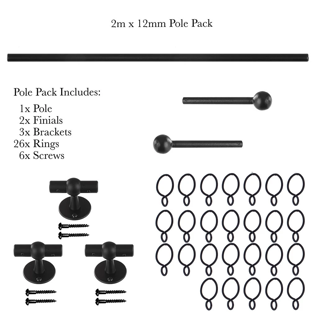 2m 12mm Cannonball Pack In Matt Black 4 2m 12mm Cannonball Pack In Matt Black - Image 4
