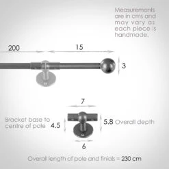 2m 12mm Cannonball Pack In Polished -CURTAINS accessories Sale 831po 13