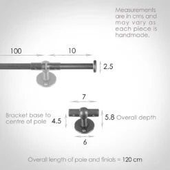 1m 12mm Button Pack In Polished -CURTAINS accessories Sale 834po 13