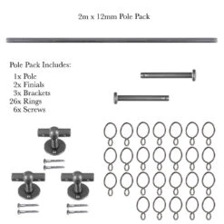 2m 12mm Button Pack In Polished 8 2m 12mm Button Pack In Polished -CURTAINS accessories Sale 842po 20