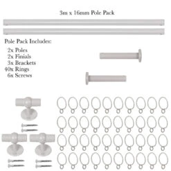 3m 16mm Button Pack In Clay -CURTAINS accessories Sale 849cl 20
