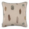 Cushion Cover In Stone Featherdown Contrast Piping