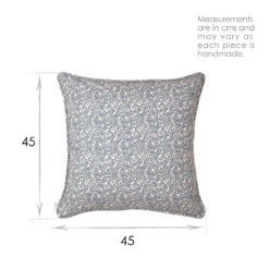 Cushion Cover In Indigo Spring Leaf -CURTAINS accessories Sale SCSLIN 13