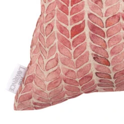 Cushion Cover In Red Watercolour Leaf -CURTAINS accessories Sale SCWLRE 20