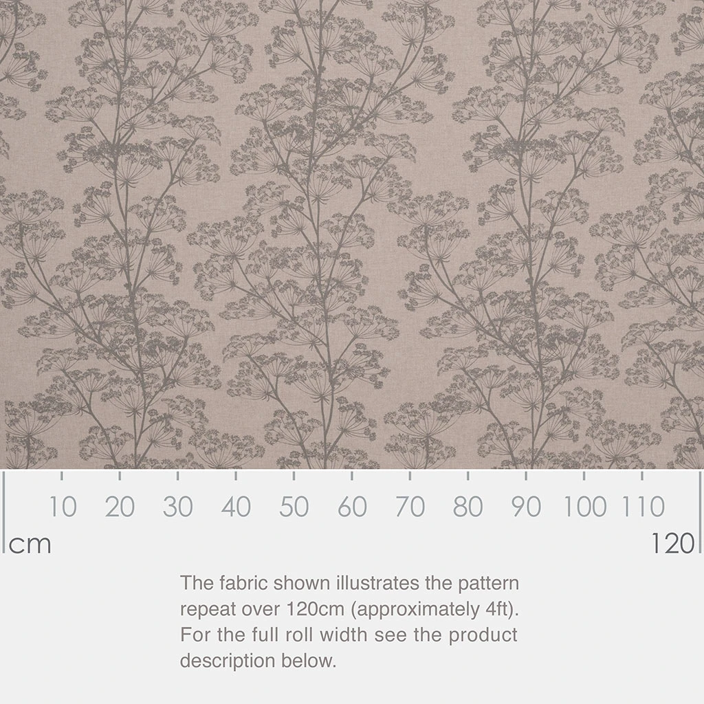 Cow Parsley Fabric In Reversed Duck Egg 3 Cow Parsley Fabric In Reversed Duck Egg - Image 3