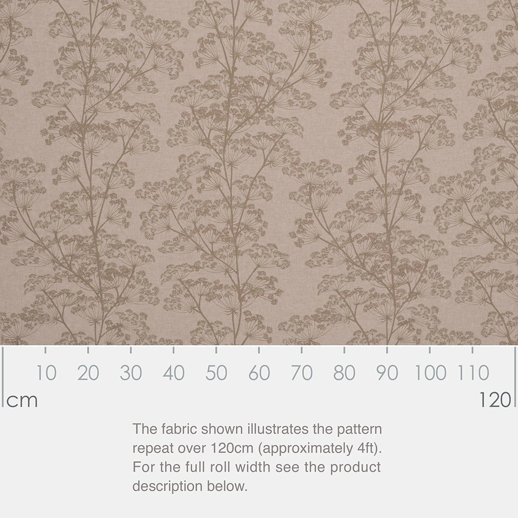 Cow Parsley Fabric In Reversed Soft Green 3 Cow Parsley Fabric In Reversed Soft Green - Image 3