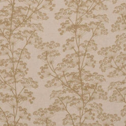 Cow Parsley Fabric In Reversed Gold