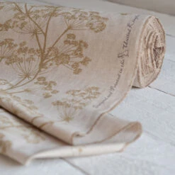 Cow Parsley Fabric In Reversed Gold 5 Cow Parsley Fabric In Reversed Gold -CURTAINS accessories Sale SRCPGOREV 12 1