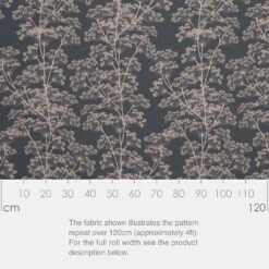 Cow Parsley Fabric In Indigo -CURTAINS accessories Sale SRCPIN 13