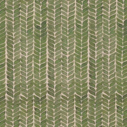 Watercolour Leaf Fabric In Rich Green