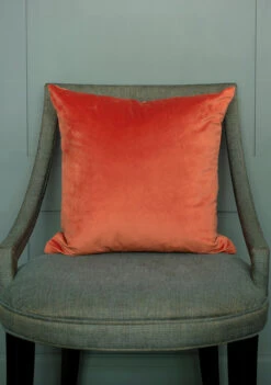 Cushion Cover In Burnt Orange Hunstanton Velvet -CURTAINS accessories Sale schubo 30