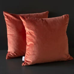 Cushion Cover In Burnt Orange Hunstanton Velvet -CURTAINS accessories Sale schubo 31