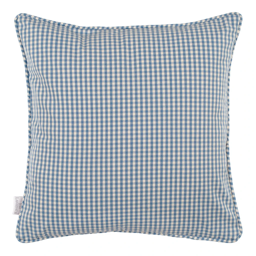 Cushion Cover In Azure Blue Longford Gingham 1 Cushion Cover In Azure Blue Longford Gingham