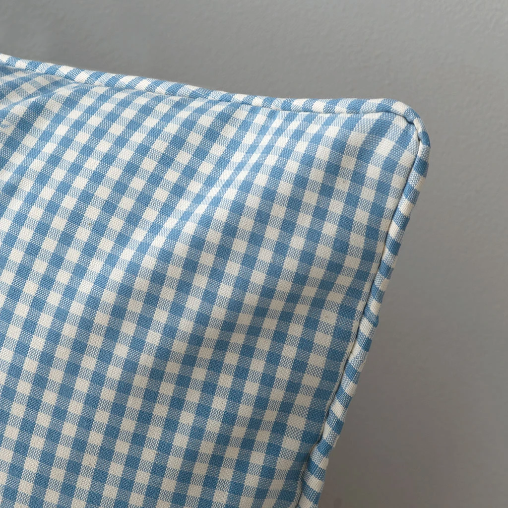Cushion Cover In Azure Blue Longford Gingham 2 Cushion Cover In Azure Blue Longford Gingham - Image 2
