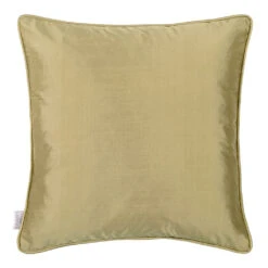 Cushion Cover In Antique Gold Plain Silk