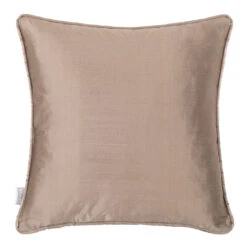 Cushion Cover In Bronze Brown Plain Silk