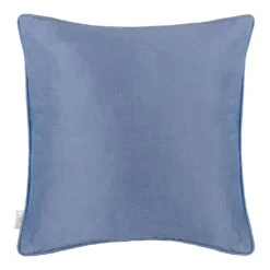 Cushion Cover In Slate Blue Plain Silk