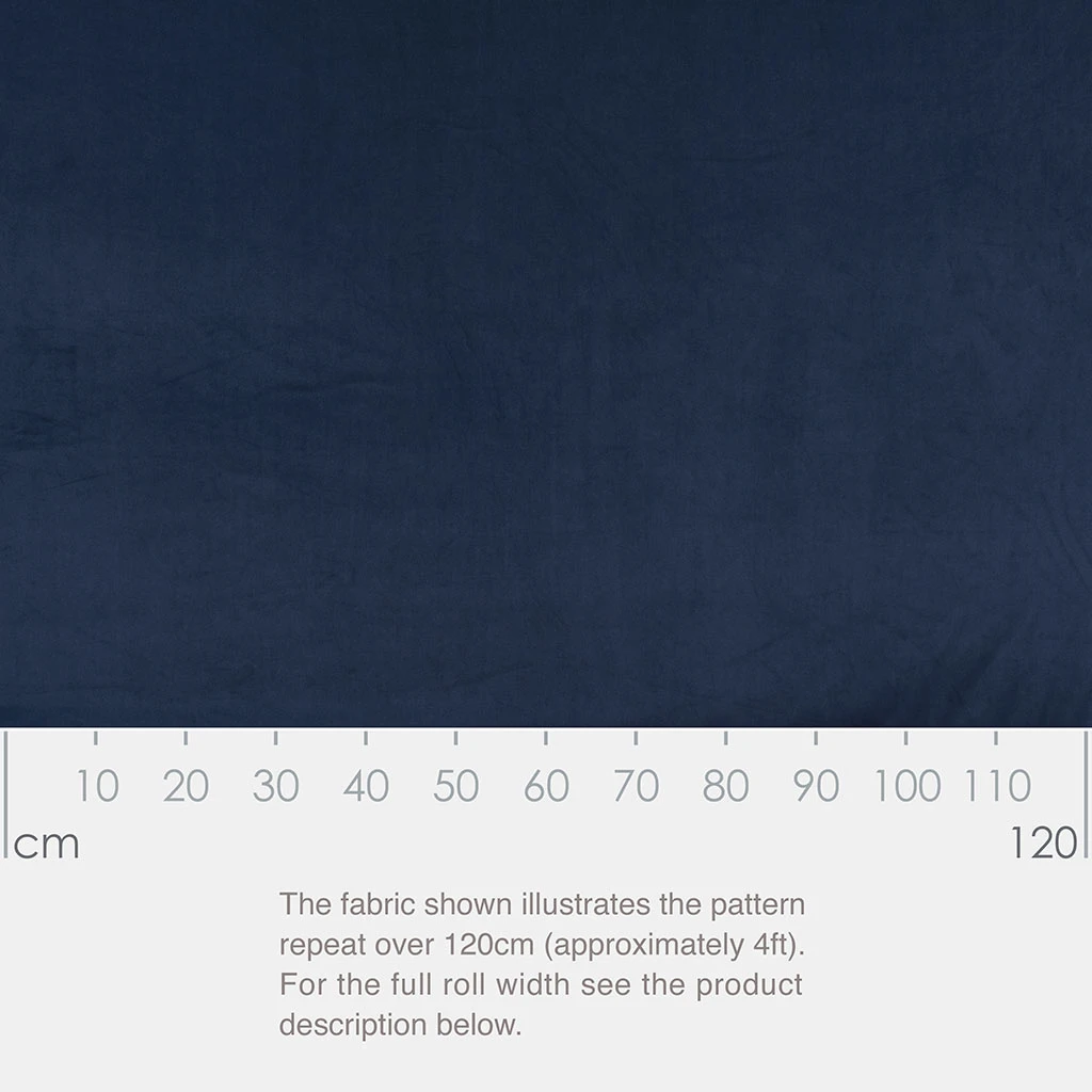 Hunstanton Velvet Fabric In Navy Blue 2 Hunstanton Velvet Fabric In Navy Blue - Image 2