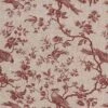 Isabelle Printed Linen Fabric In Red