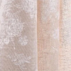 Lisette Voile Fabric In Natural & White