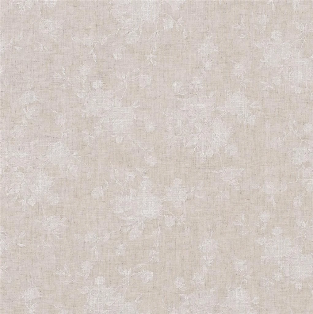 Lisette Voile Fabric In Natural & White 3 Lisette Voile Fabric In Natural & White - Image 3