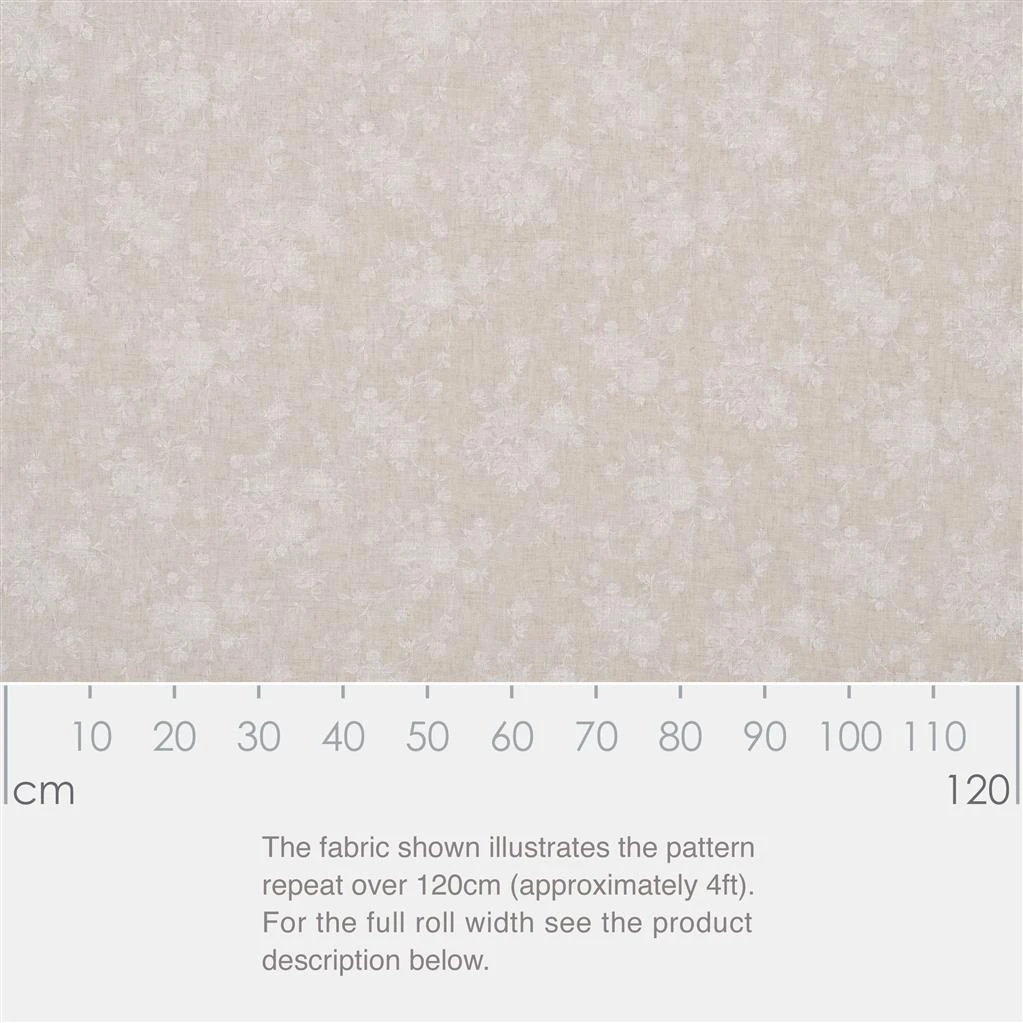Lisette Voile Fabric In Natural & White 2 Lisette Voile Fabric In Natural & White - Image 2